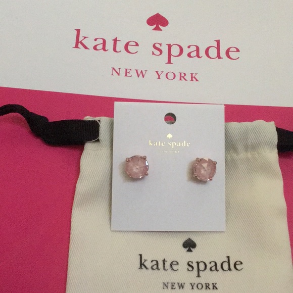 KATE SPADE Gumdrop Stud Round Cut Earrings PINK